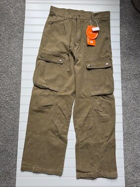 Fashion Cargo Pants - Khaki Green
